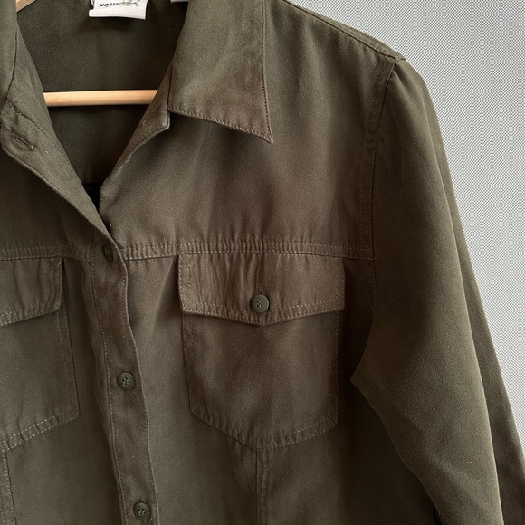Northern Reflections Olive Green Soft-Touch Utility Shacket | Lightweight Layer - Picture 4 of 8